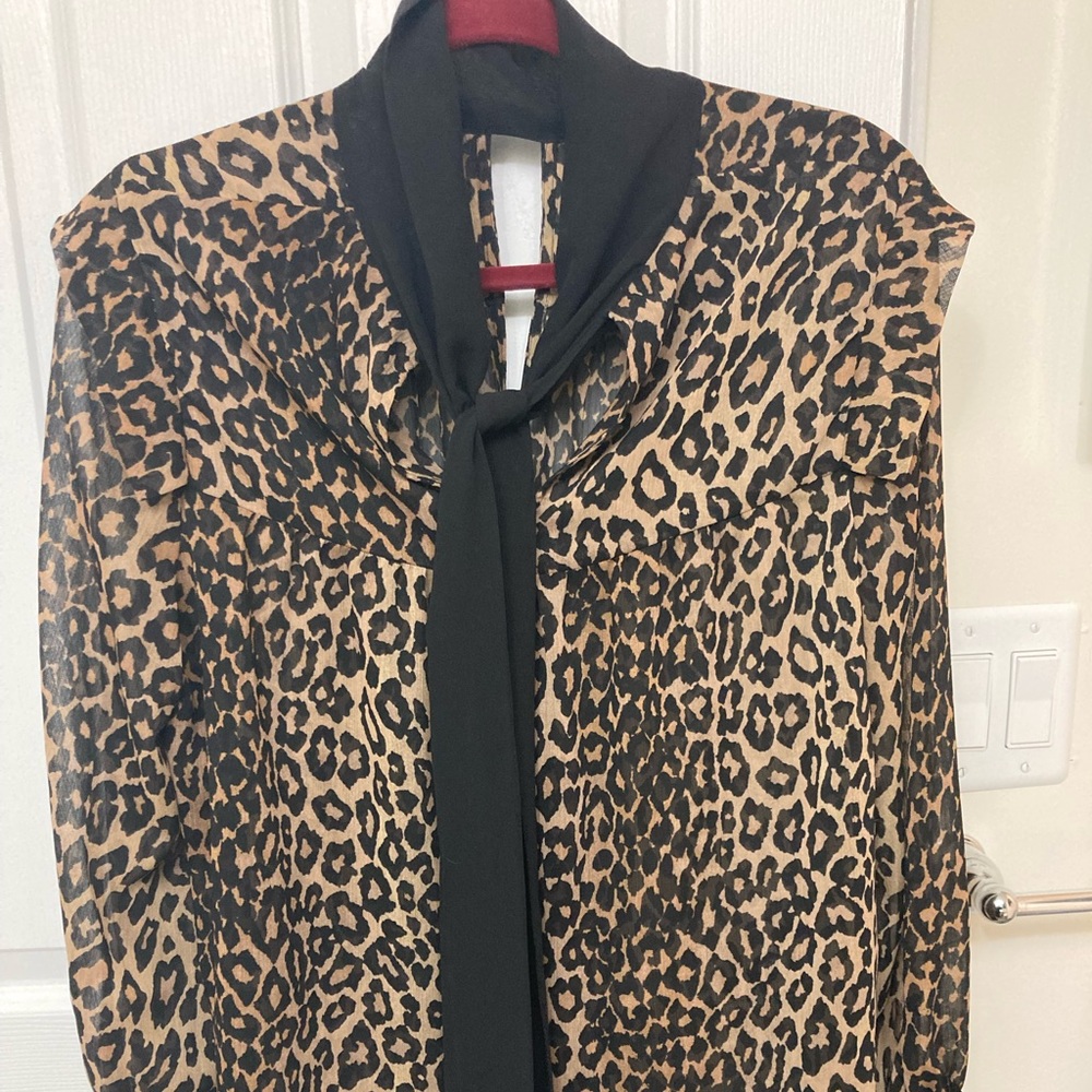 Rachel Roy Sheer Leopard Top